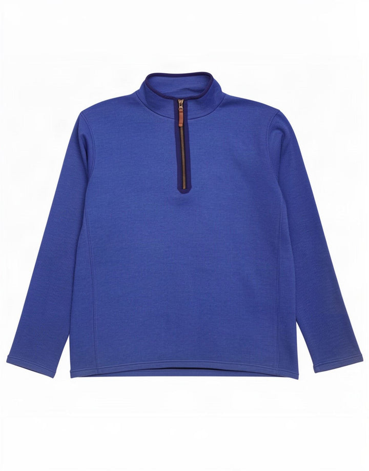 Mountain Warehouse Mens Zip Neck Sweatshirt Jumper Large Blue Polyester