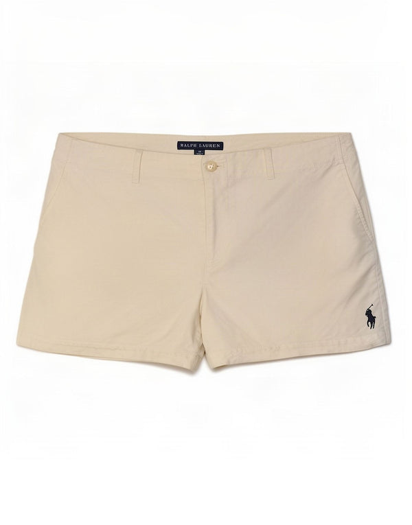 Ralph Lauren Womens Chino Shorts US 10 Large W34 Off White Cotton