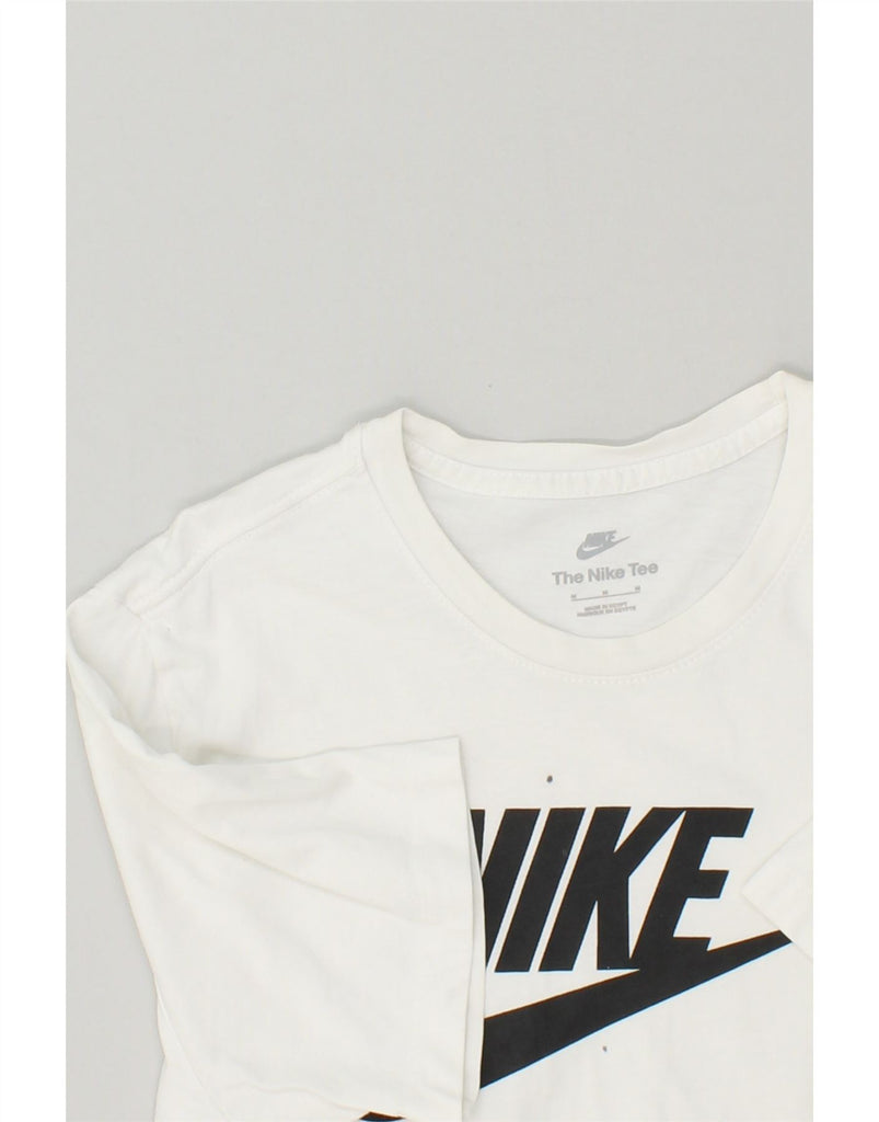 NIKE Mens Graphic T-Shirt Top Medium White Cotton | Vintage Nike | Thrift | Second-Hand Nike | Used Clothing | Messina Hembry 