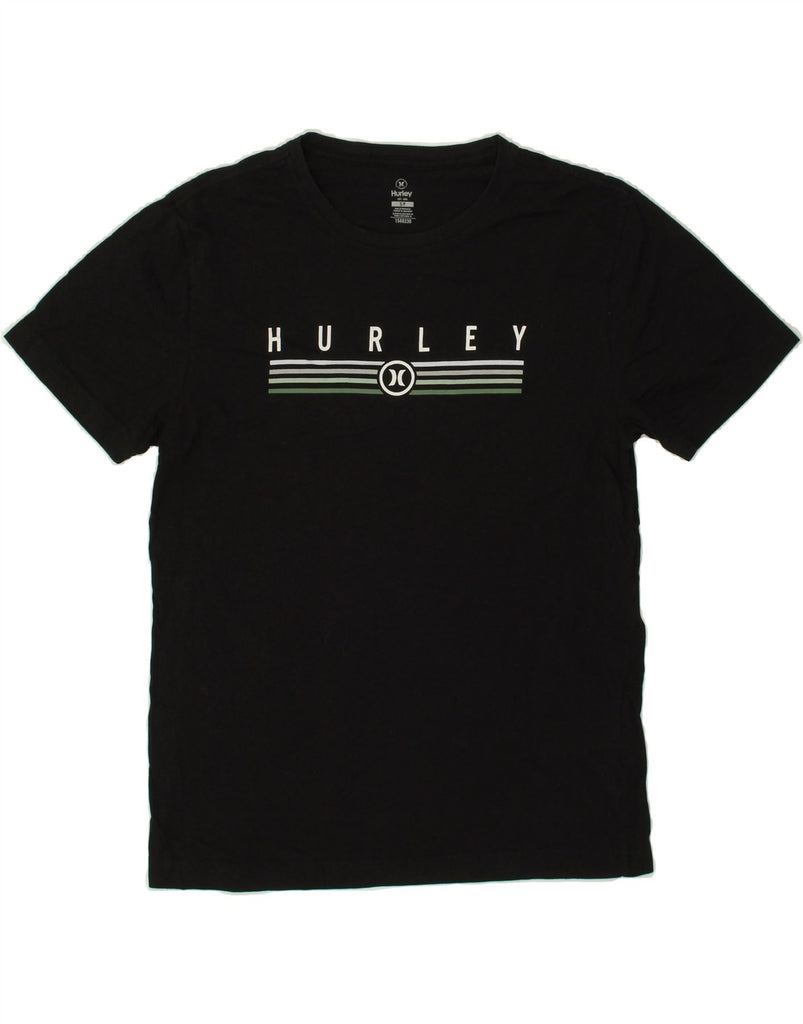 HURLEY Mens Graphic T-Shirt Top Small Black Cotton | Vintage Hurley | Thrift | Second-Hand Hurley | Used Clothing | Messina Hembry 