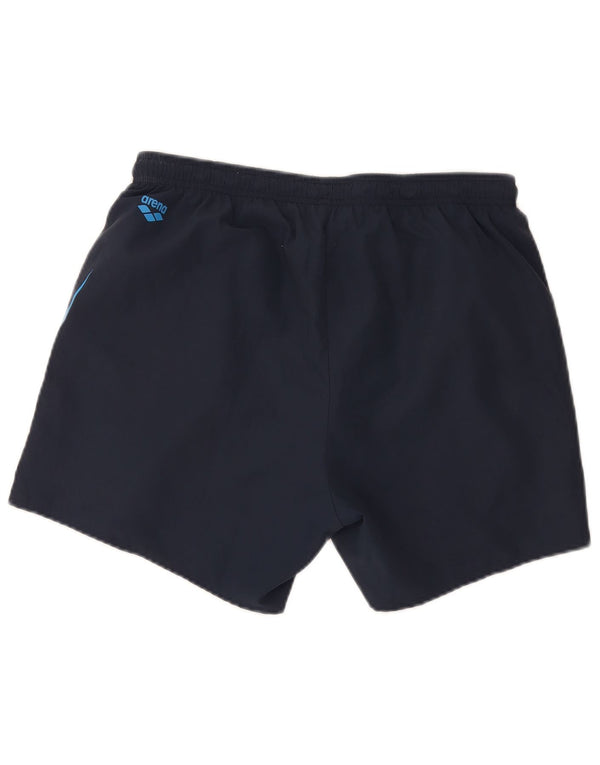 Arena Mens Graphic Sport Shorts XL Navy Blue Colourblock Polyester