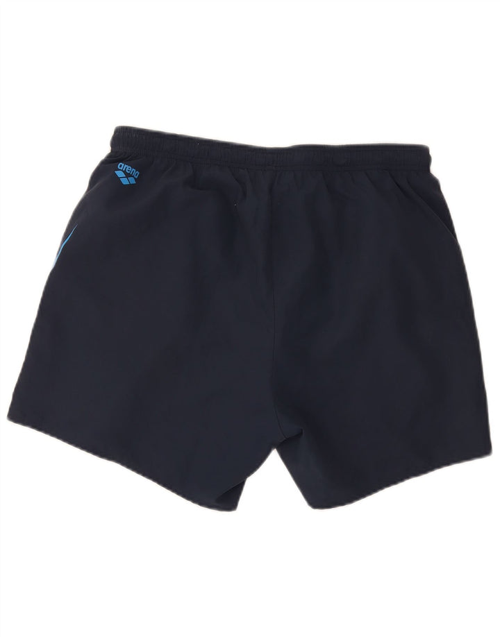 Arena Mens Graphic Sport Shorts XL Navy Blue Colourblock Polyester