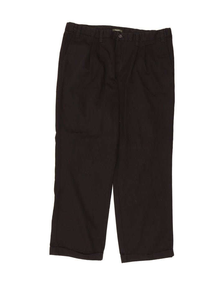 EDDIE BAUER Mens Pegged Chino Trousers W42 L32 Black Cotton Vintage Eddie Bauer and Second-Hand Eddie Bauer from Messina Hembry 