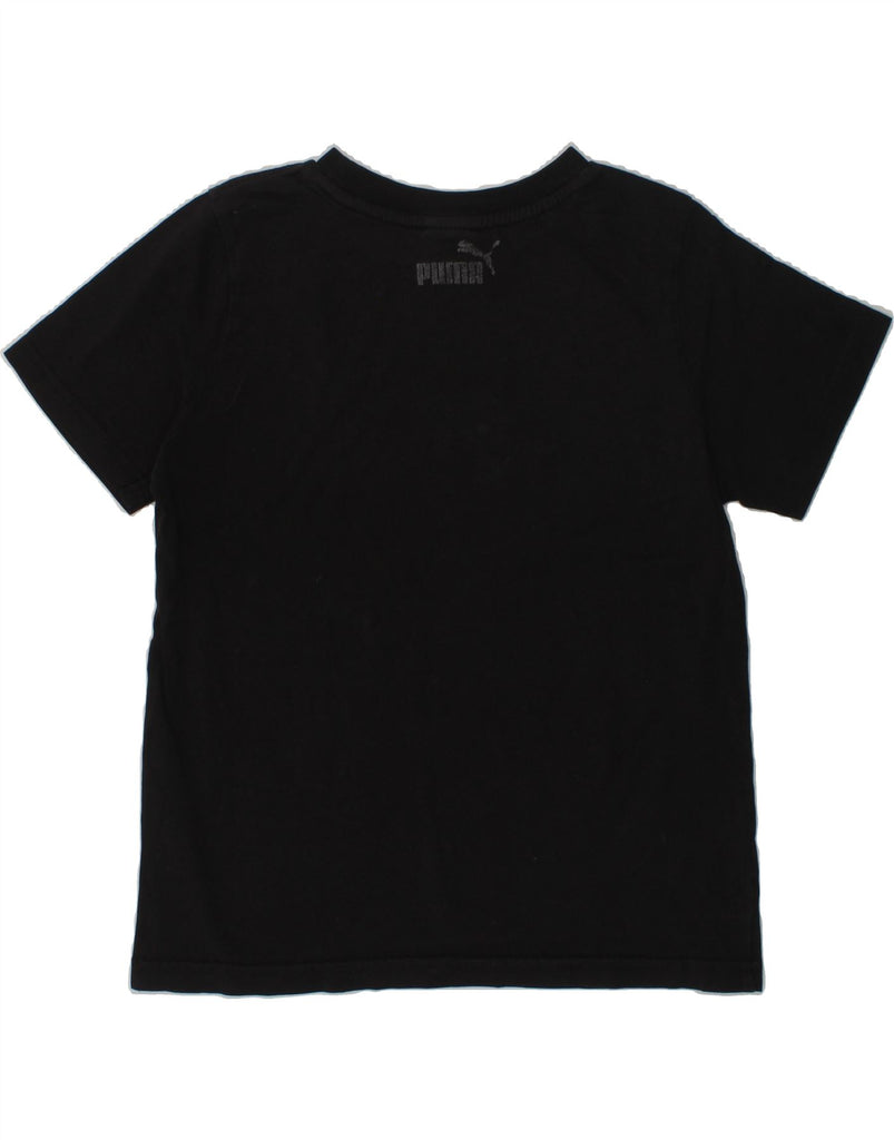 PUMA Boys Graphic T-Shirt Top 7-8 Years Black Animal Print | Vintage Puma | Thrift | Second-Hand Puma | Used Clothing | Messina Hembry 