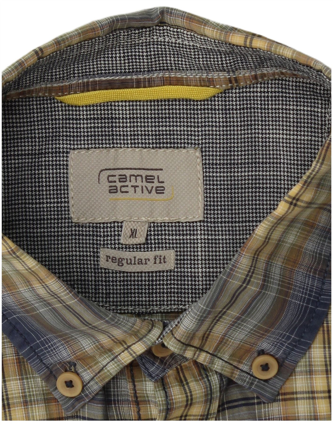 CAMEL ACTIVE Mens Regular Fit Short Sleeve Shirt XL Blue Check
