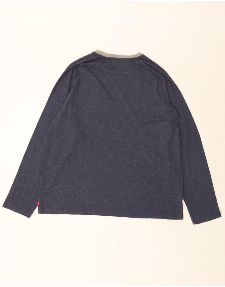 IZOD Mens Top Long Sleeve XL Navy Blue Cotton