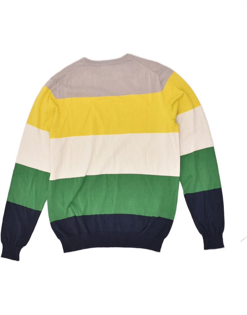 SUN68 Mens Crew Neck Jumper Sweater Large Multicoloured Striped Cotton Vintage Sun68 and Second-Hand Sun68 from Messina Hembry 