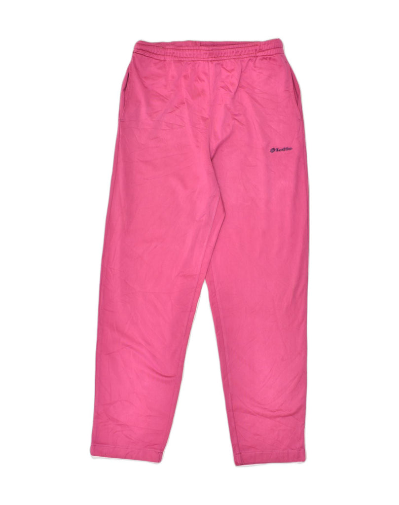 LOTTO Womens Tracksuit Trousers IT 42 Medium Pink Polyester | Vintage Lotto | Thrift | Second-Hand Lotto | Used Clothing | Messina Hembry 