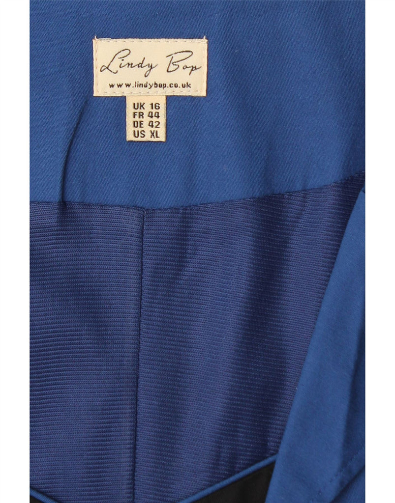 LINDY BOP Womens Swing Dress UK 16 Large Blue Vintage Lindy bop and Second-Hand Lindy bop from Messina Hembry 