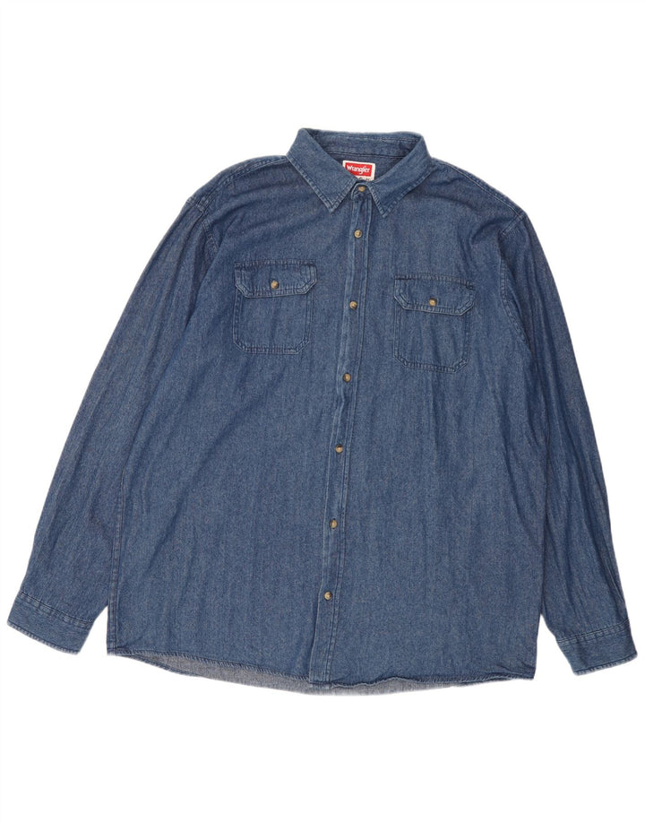Wrangler Mens Denim Shirt XL Blue