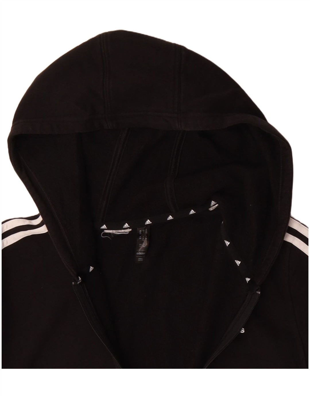 ADIDAS Boys Zip Hoodie Sweater 13-14 Years Black
