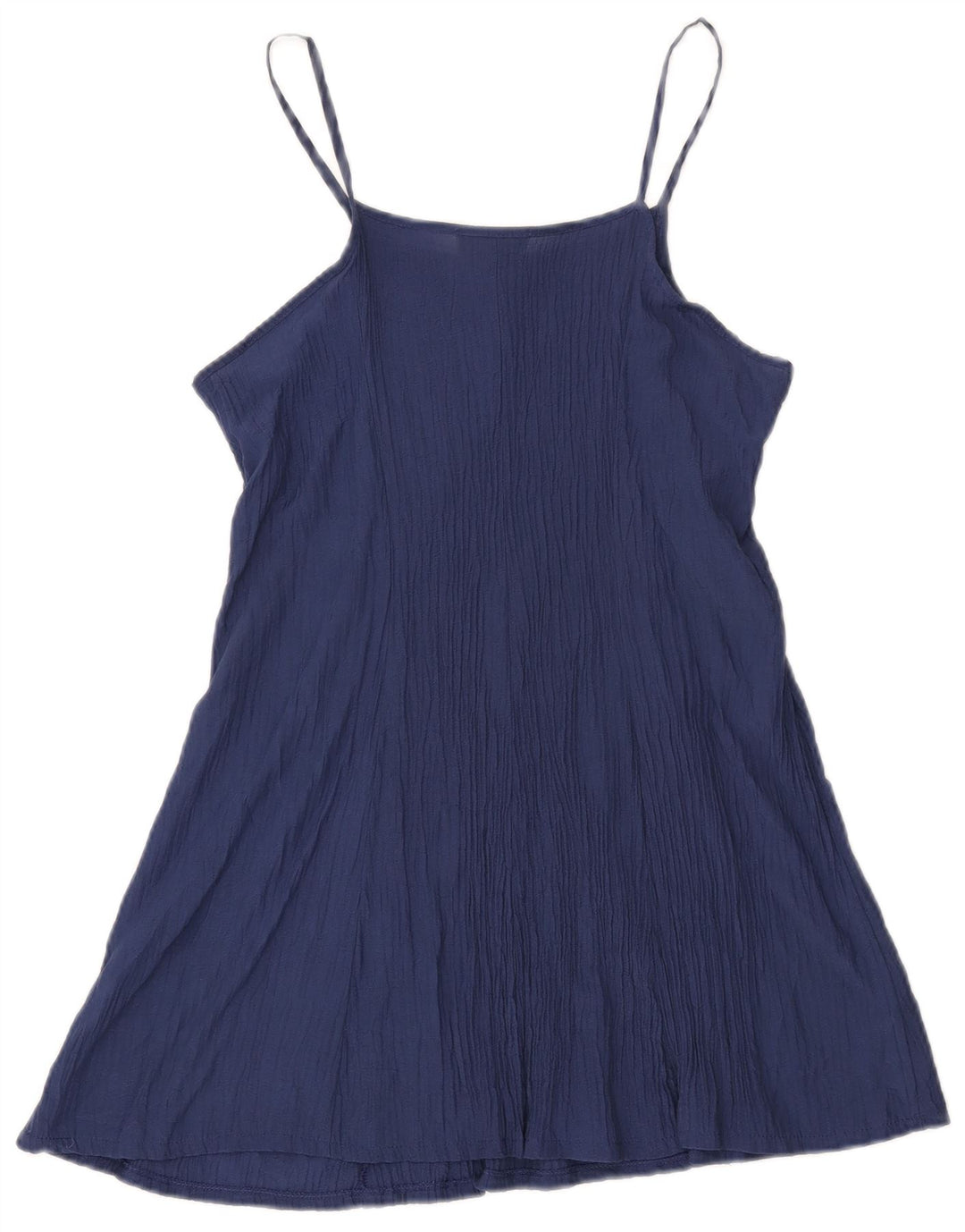 VINTAGE Womens Slip Dress UK 14 Large Navy Blue Viscose