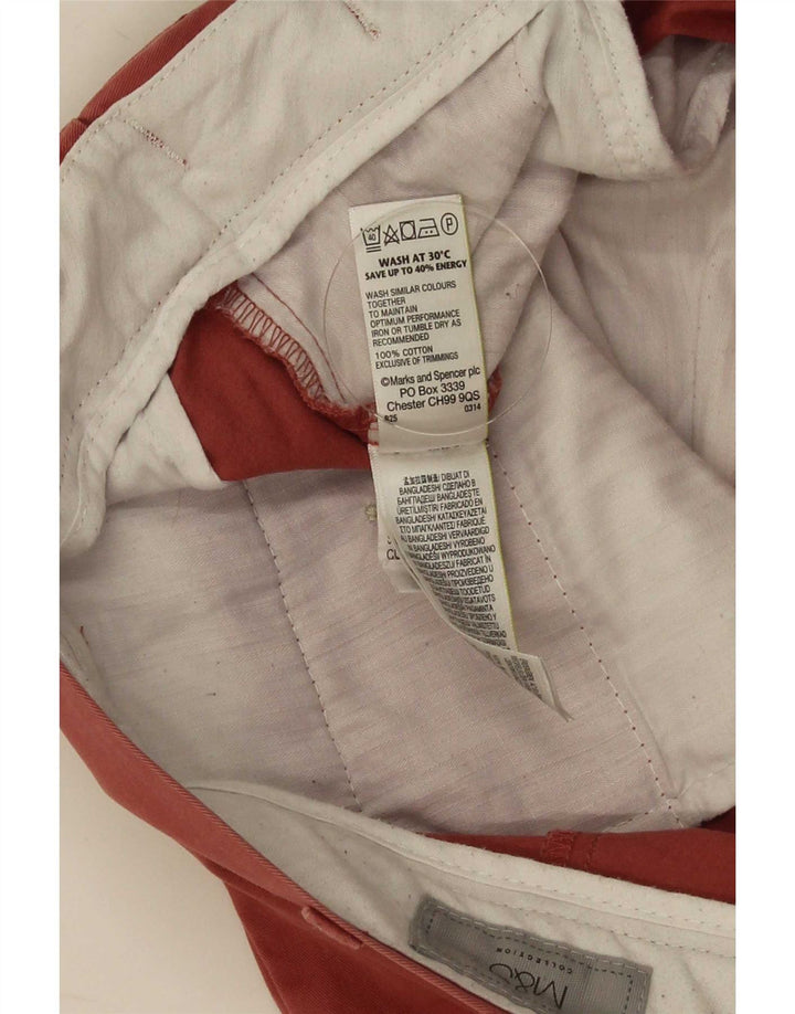 Marks & Spencer Mens Chino Shorts W38 XL Red Cotton