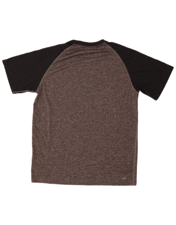Adidas Mens Graphic T-Shirt Top Large Grey Colourblock