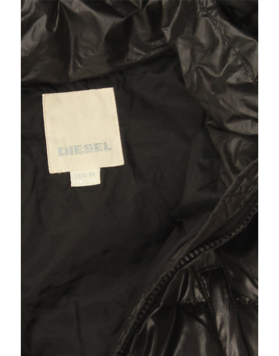 Diesel Girls Hooded Padded Coat 13-14 Years Black Polyester