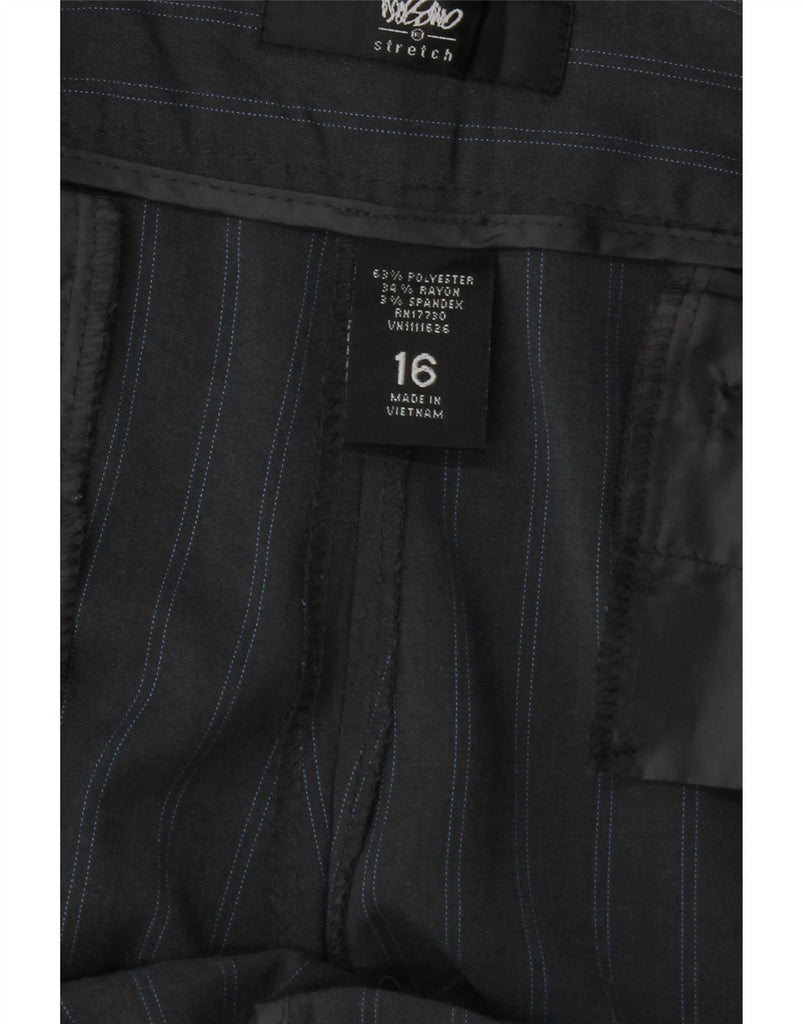 MOSSIMO Womens Bootcut Chino Trousers US 16 2XL W40 L32 Grey Pinstripe Vintage Mossimo and Second-Hand Mossimo from Messina Hembry 