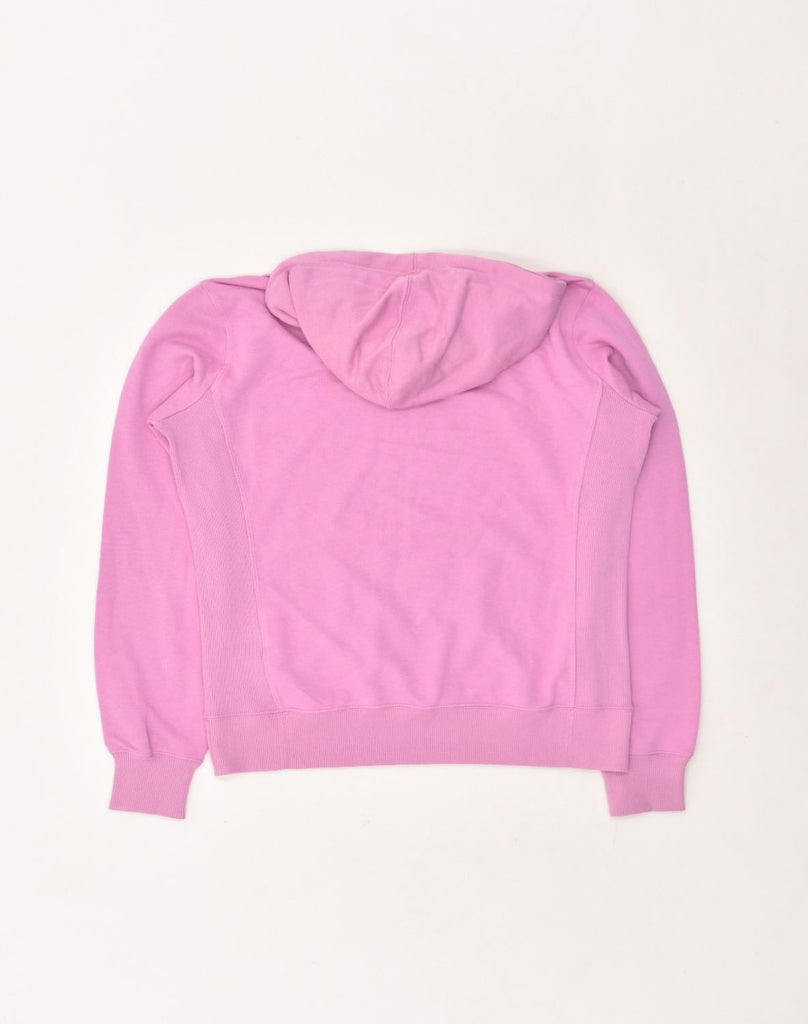 CHAMPION Womens Graphic Hoodie Jumper UK 14 Medium Pink Cotton | Vintage Champion | Thrift | Second-Hand Champion | Used Clothing | Messina Hembry 