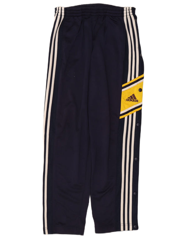 Adidas Mens Tracksuit Trousers Medium Navy Blue Colourblock Polyester