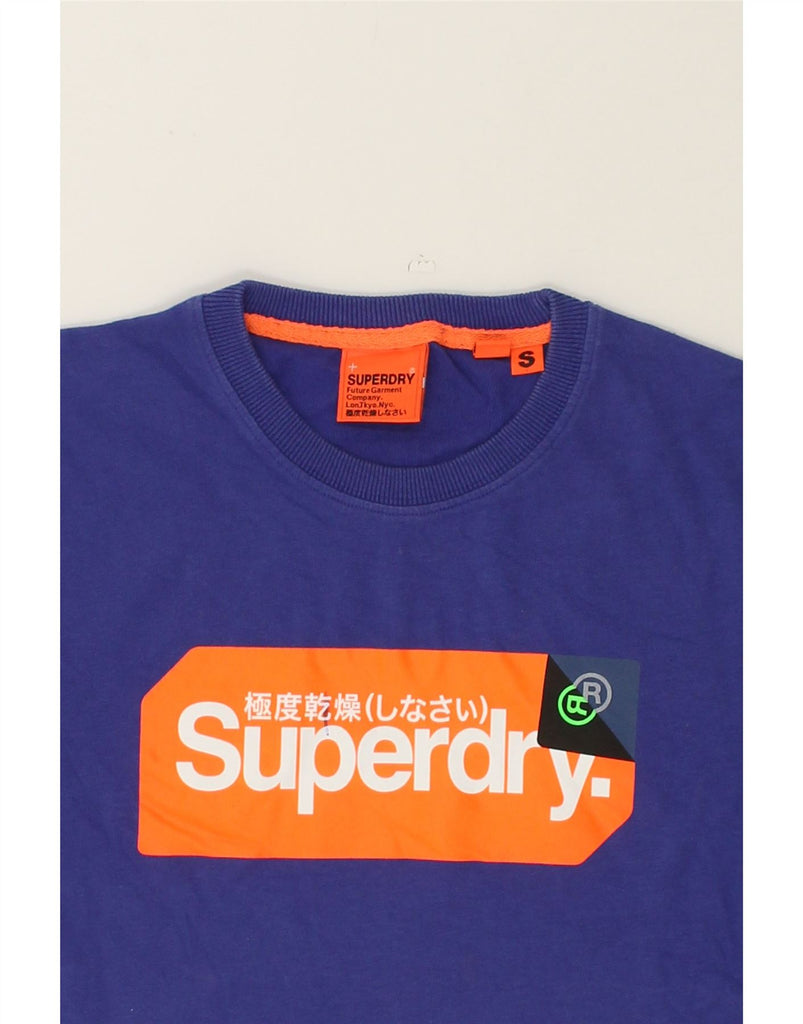 SUPERDRY Mens Graphic T-Shirt Top Small Blue Cotton | Vintage Superdry | Thrift | Second-Hand Superdry | Used Clothing | Messina Hembry 