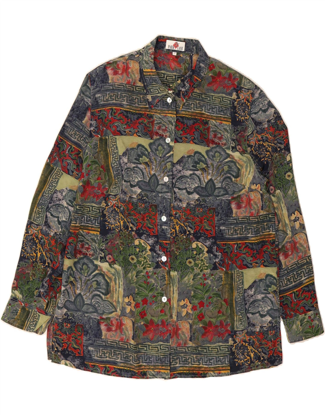 PARK LANE Womens Shirt Blouse EU 44 XL Multicoloured Floral Polyester Vintage Park Lane and Second-Hand Park Lane from Messina Hembry 