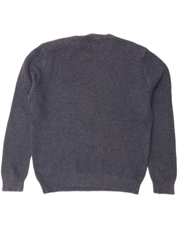 MARKS & SPENCER Mens Crew Neck Jumper Sweater XL Navy Blue Cotton