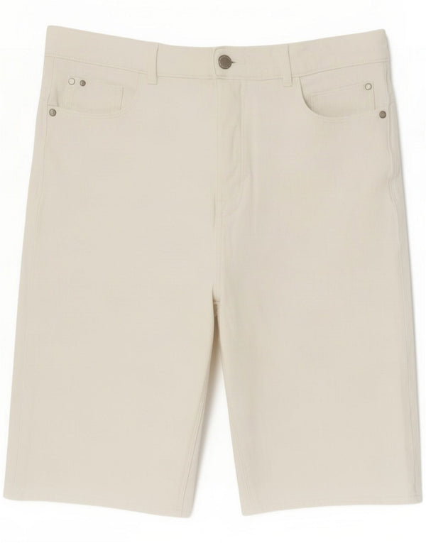 Marks & Spencer Womens The Magic Denim Shorts UK 16 Large W32 White Cotton