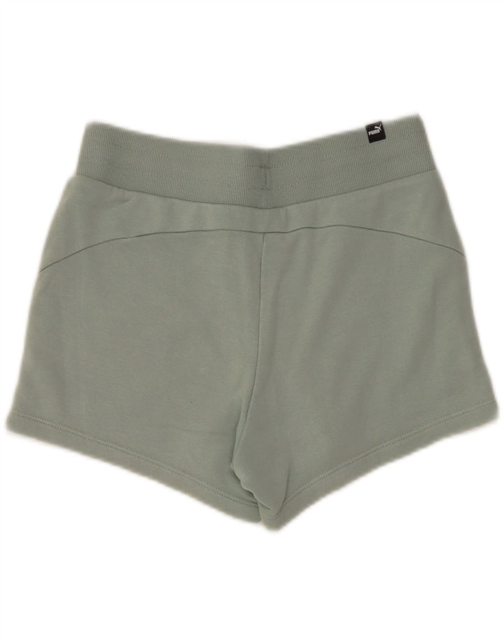 PUMA Womens Sport Shorts UK 6 XS Blue Cotton