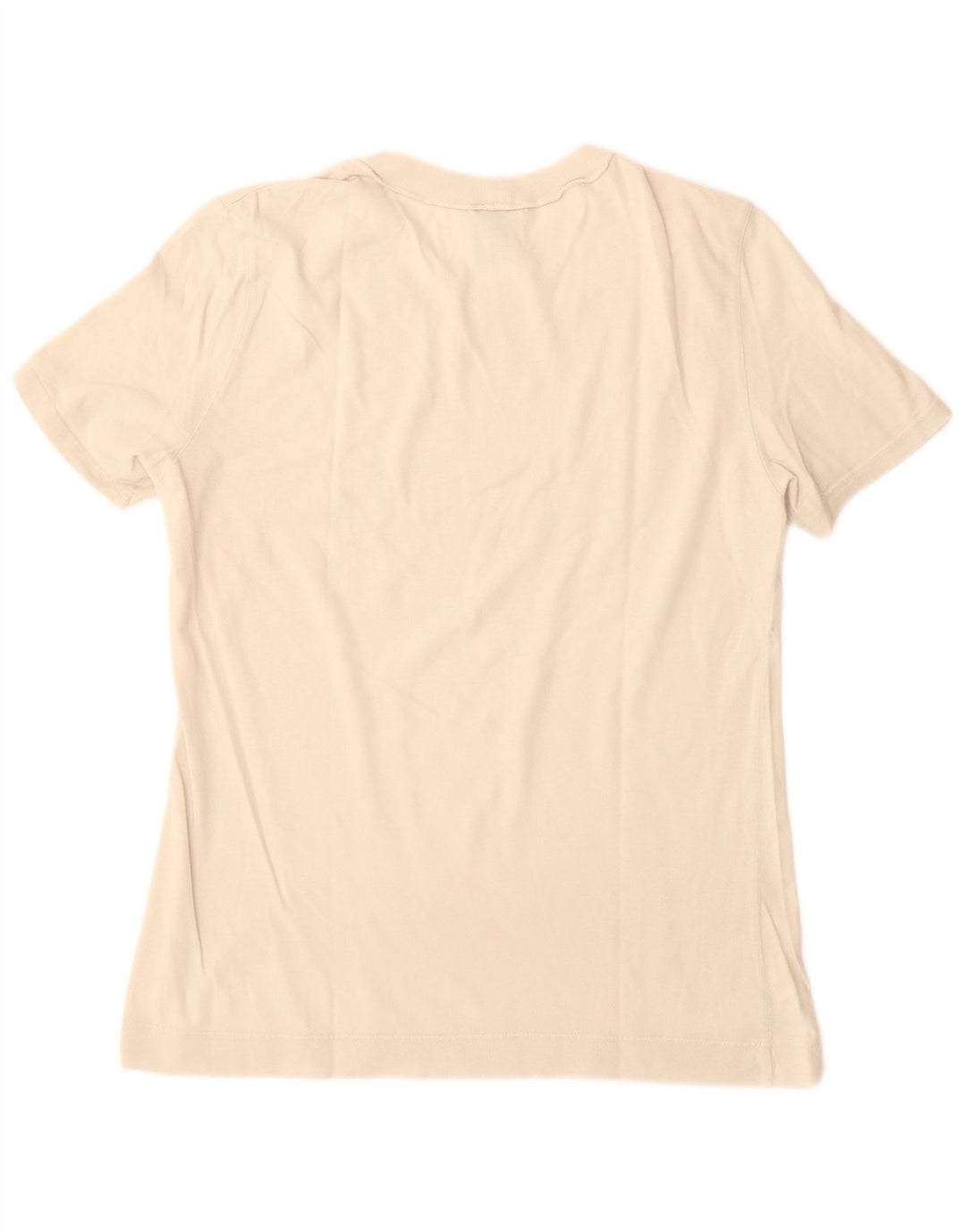 Think Pink Womens Graphic T-Shirt Top UK 12 Medium Off White Cotton
