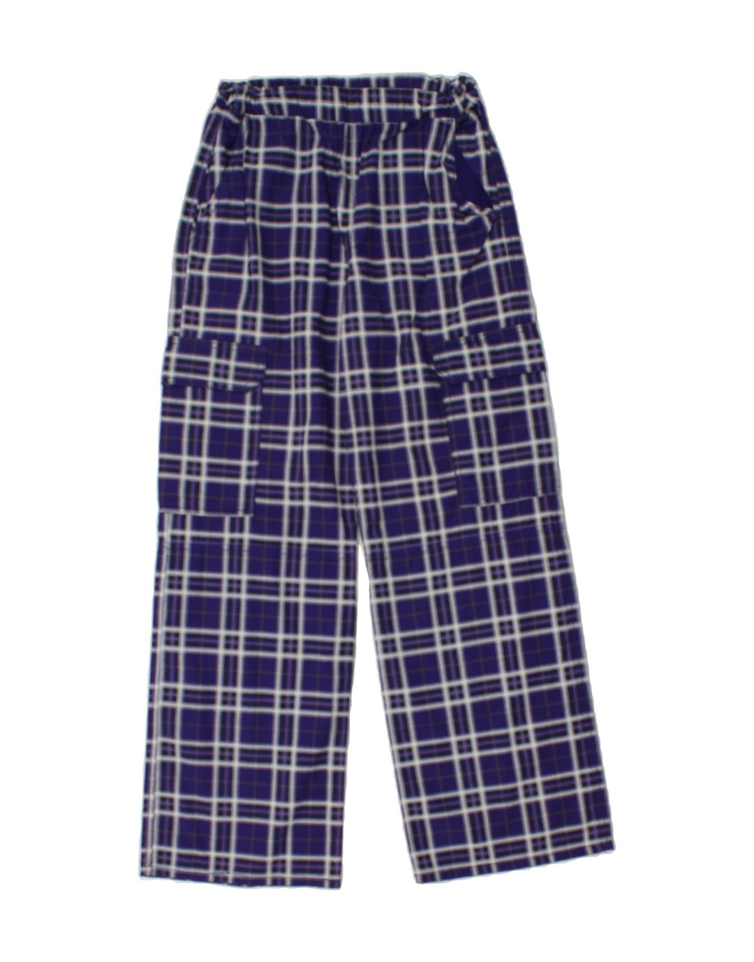 H&M Boys Straight Cargo Trousers 12-13 Years W28 L27 Blue Check Vintage H&M and Second-Hand H&M from Messina Hembry 