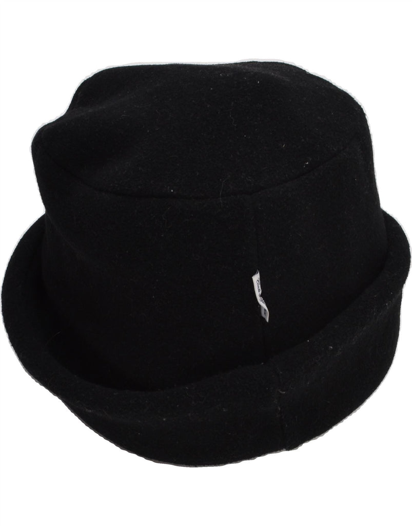 CONTE OF FLORENCE Mens Fleece Bucket Hat One Size Black Polyester | Vintage Conte of Florence | Thrift | Second-Hand Conte of Florence | Used Clothing | Messina Hembry 