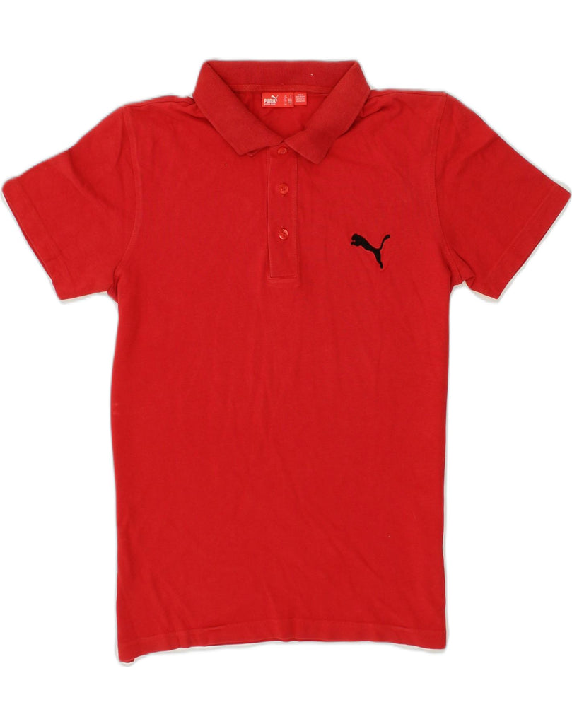 PUMA Mens Polo Shirt Small Red Cotton | Vintage Puma | Thrift | Second-Hand Puma | Used Clothing | Messina Hembry 