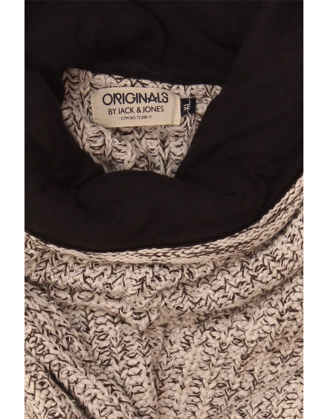 JACK & JONES Mens Roll Neck Jumper Sweater XL Grey Flecked Cotton