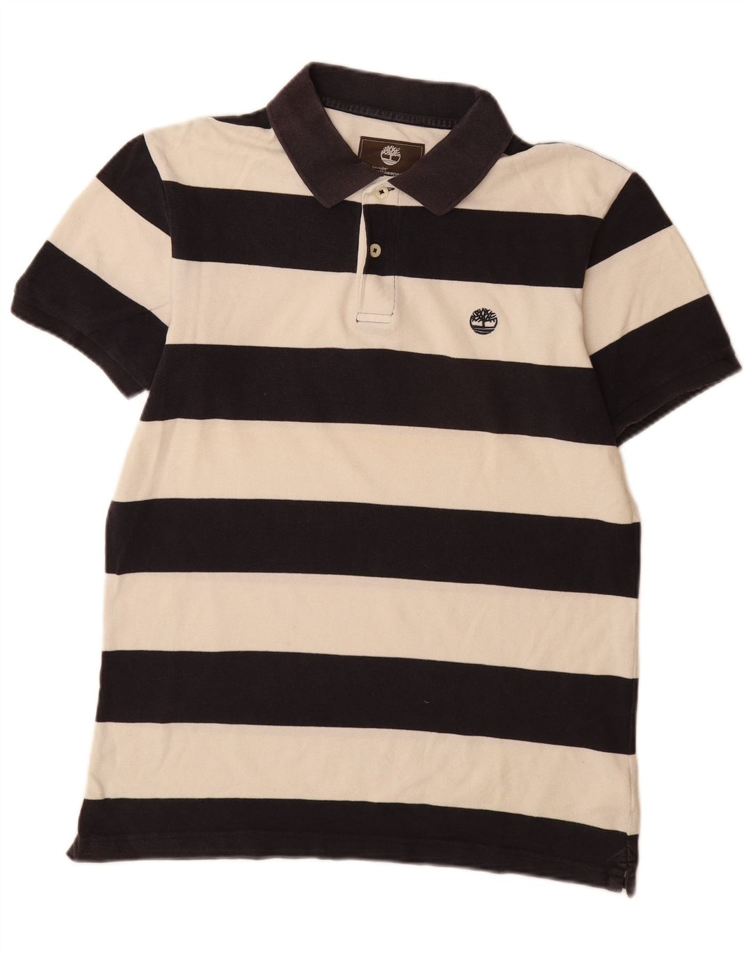 Timberland Mens Earthkeepers Regular Fit Polo Shirt Medium White Striped