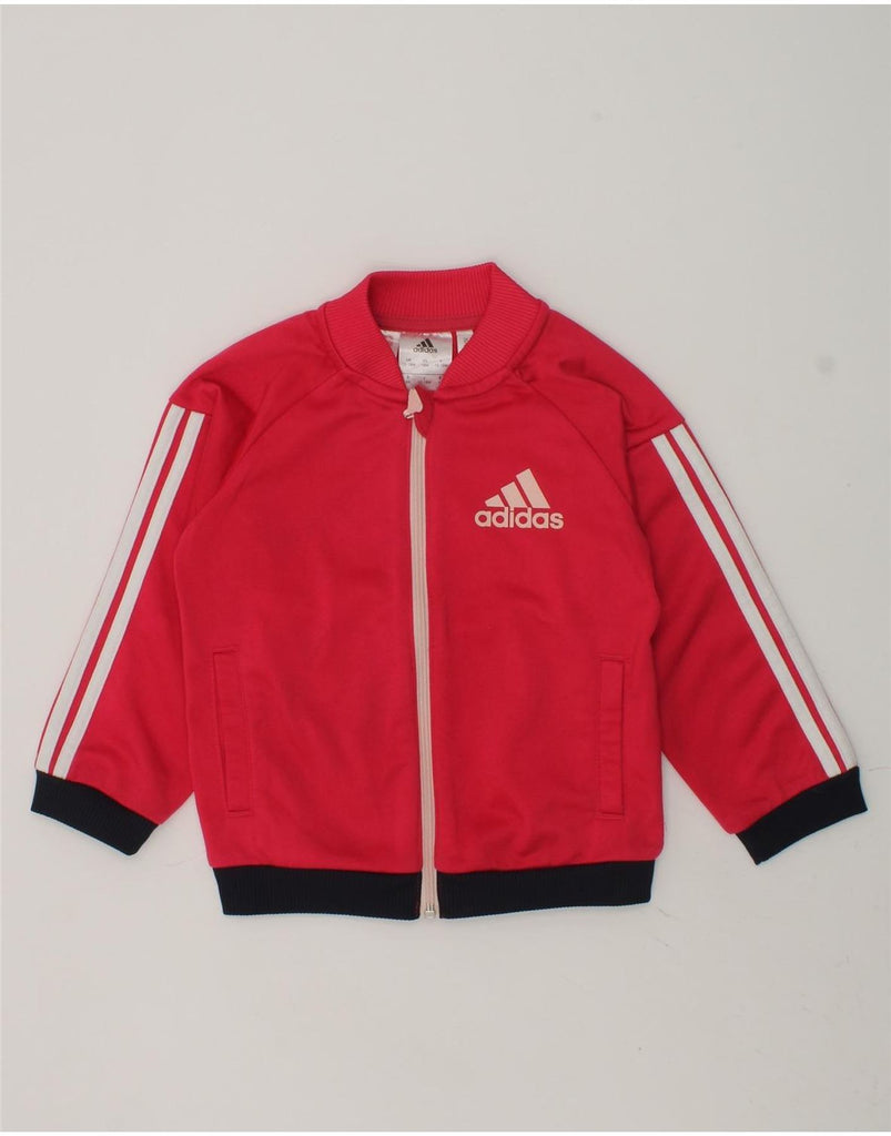 ADIDAS Baby Boys Tracksuit Top Jacket 12-18 Months Red Polyester | Vintage Adidas | Thrift | Second-Hand Adidas | Used Clothing | Messina Hembry 