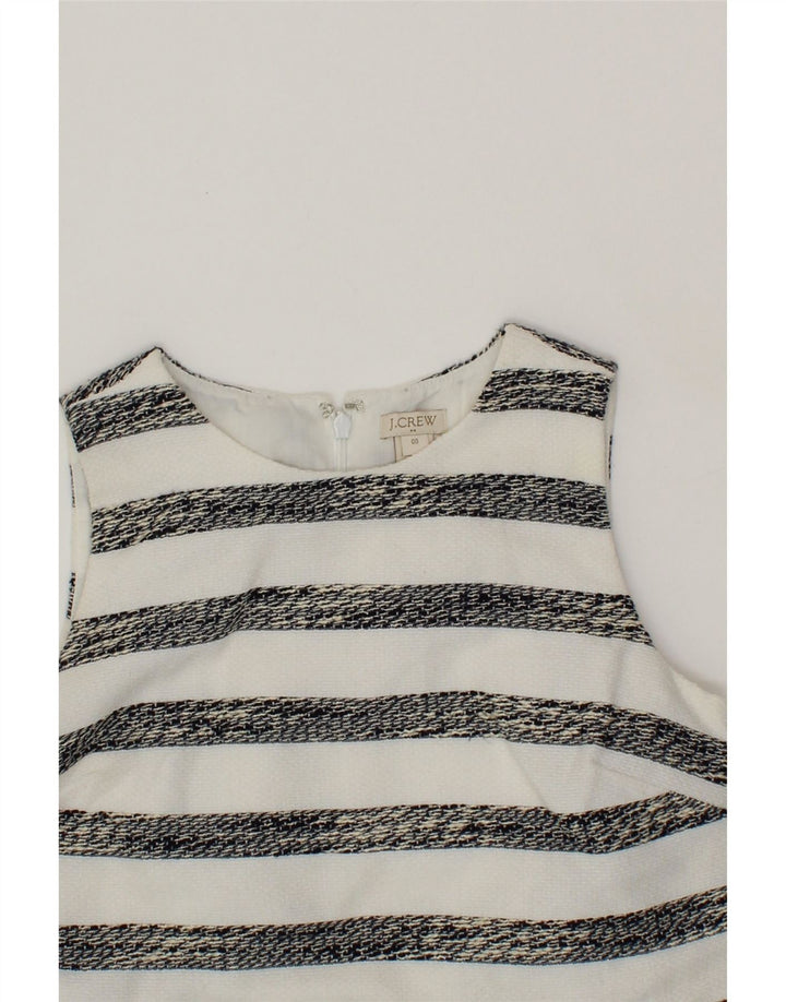 J. CREW Womens Sleeveless Sheath Dress US 00 2XS White Striped Polyester Vintage J. Crew and Second-Hand J. Crew from Messina Hembry 
