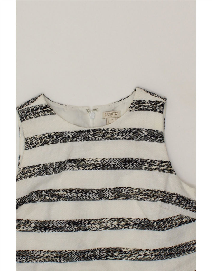 J. CREW Womens Sleeveless Sheath Dress US 00 2XS White Striped Polyester Vintage J. Crew and Second-Hand J. Crew from Messina Hembry 