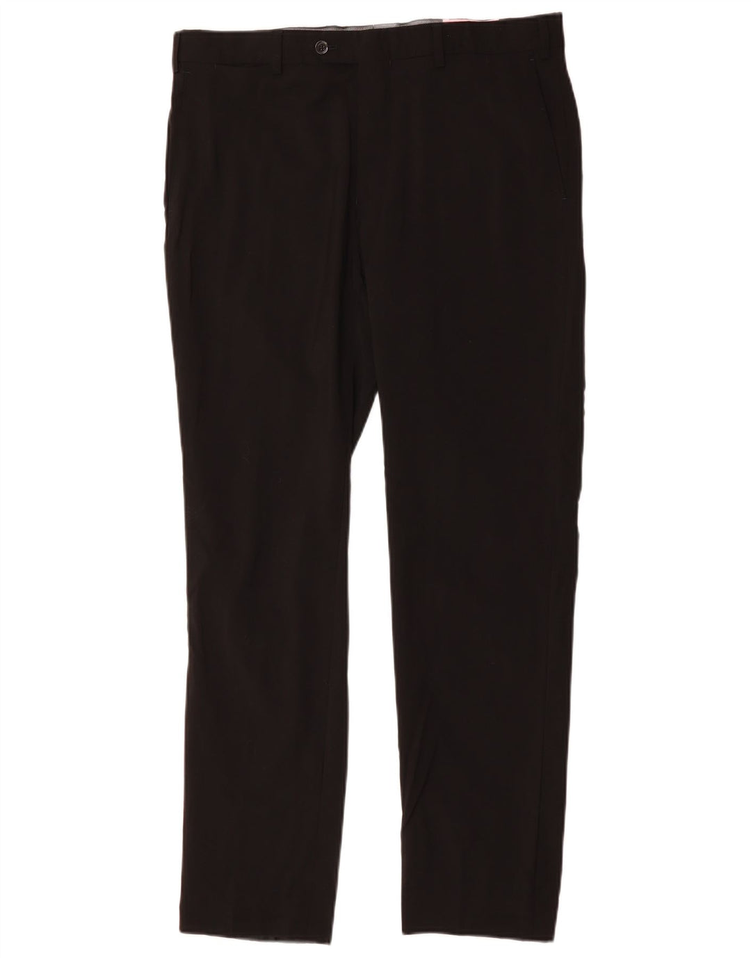 MASSIMO DUTTI Mens Slim Suit Trousers EU 44 Large W34 L31 Black Wool