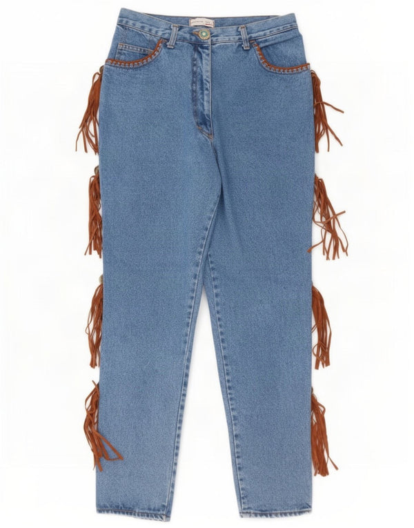 Ermanno Daelli Womens Western High Waist Jeans IT 46 Large W30 L30 Blue