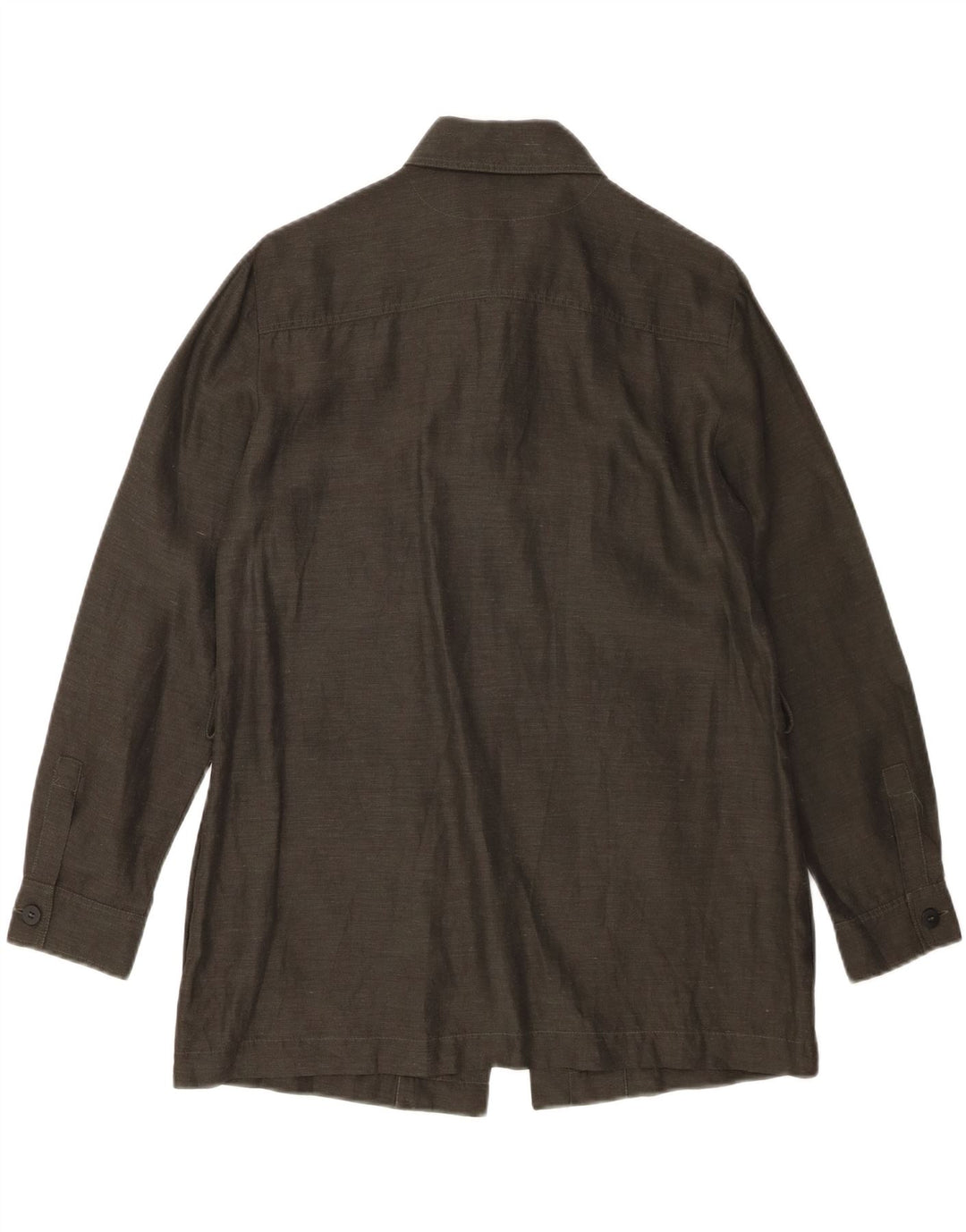 Marella Womens Shirt UK 8 Small Khaki Linen