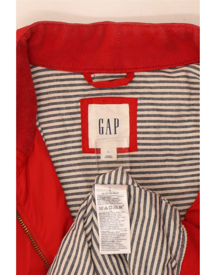 Gap Mens Bomber Jacket UK 40 Large Red Nylon