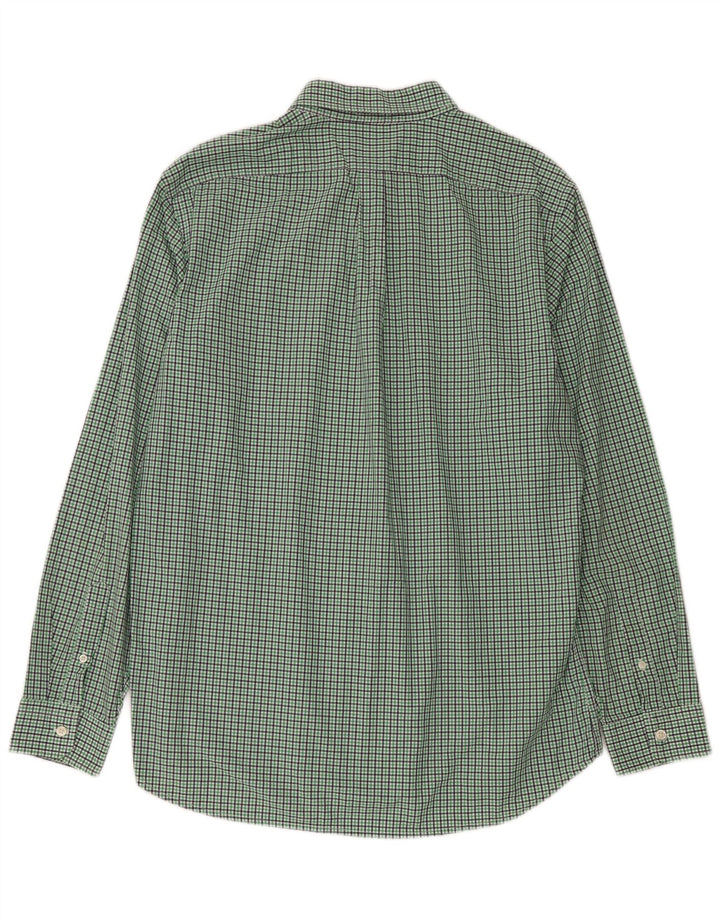 Gap Mens Slim Fit Shirt XL Green Check Cotton
