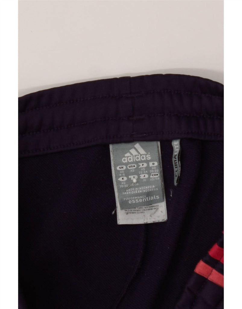 ADIDAS Womens Climalite Tracksuit Trousers UK 4/6 XS Purple Polyester Vintage Adidas and Second-Hand Adidas from Messina Hembry 
