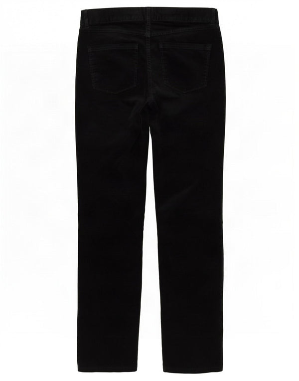 Marks & Spencer Womens Straight Corduroy Trousers UK 14 Large W32 L32 Black