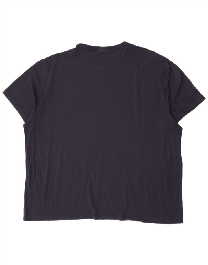 Gant Mens T-Shirt Top 5XL Navy Blue