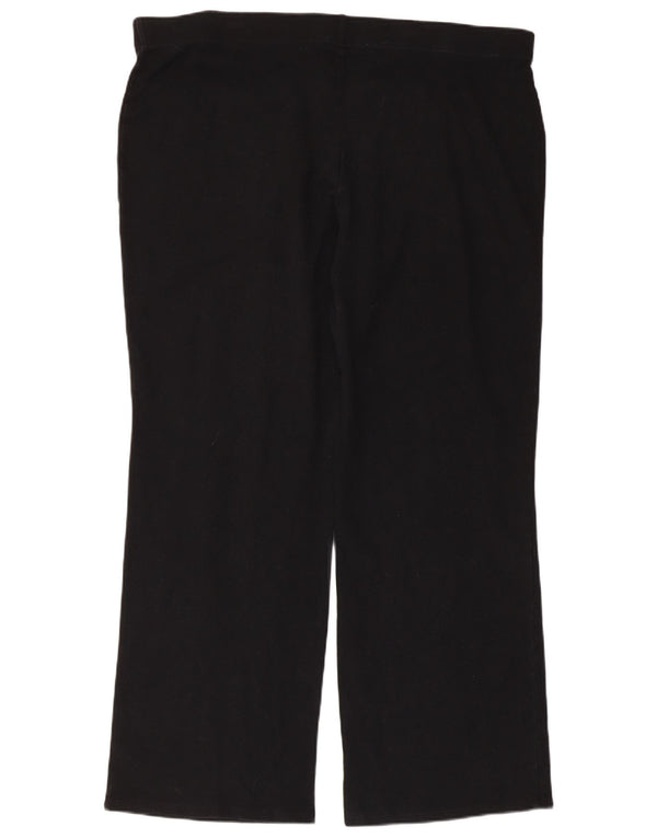 Marks & Spencer Womens Wide Leg Tracksuit Trousers UK 22 3XL  Black Cotton