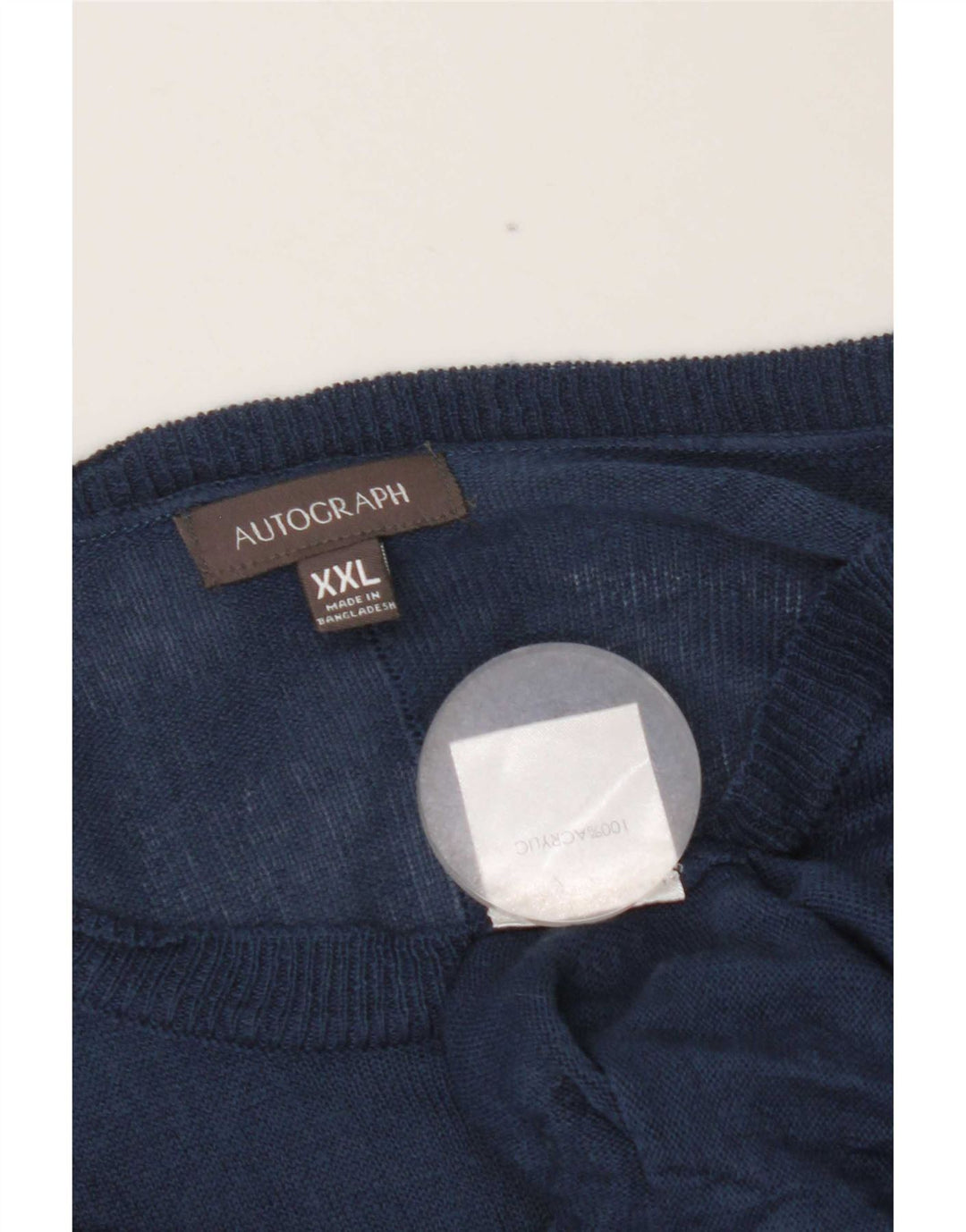 Marks & Spencer Womens Oversized Boat Neck Jumper Sweater UK 20 2XL Blue
