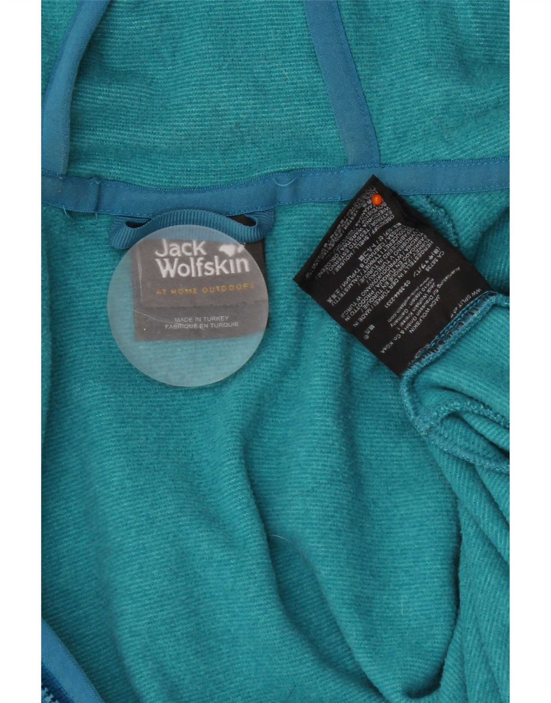 Jack Wolfskin Womens Hooded Tracksuit Top Jacket UK 18 XL Blue Polyester
