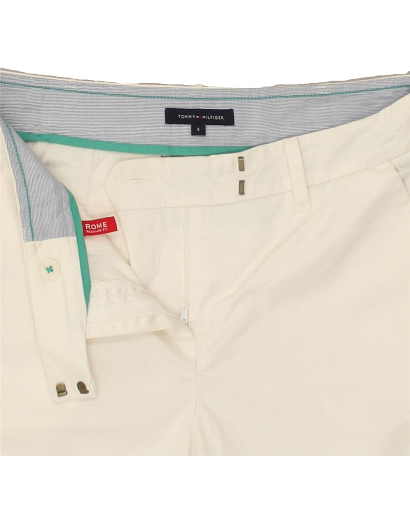 TOMMY HILFIGER Womens Chino Shorts US 4 Small W28 White Cotton | Vintage Tommy Hilfiger | Thrift | Second-Hand Tommy Hilfiger | Used Clothing | Messina Hembry 