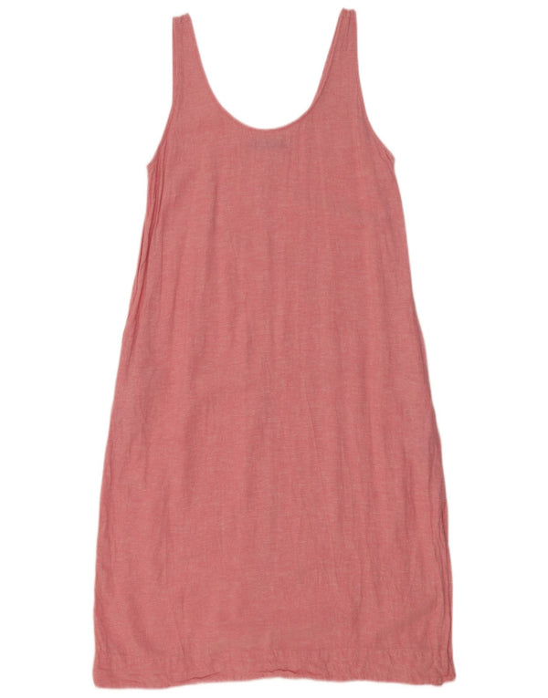 Marks & Spencer Womens Sleeveless Shift Dress UK 12 Medium Pink Flecked