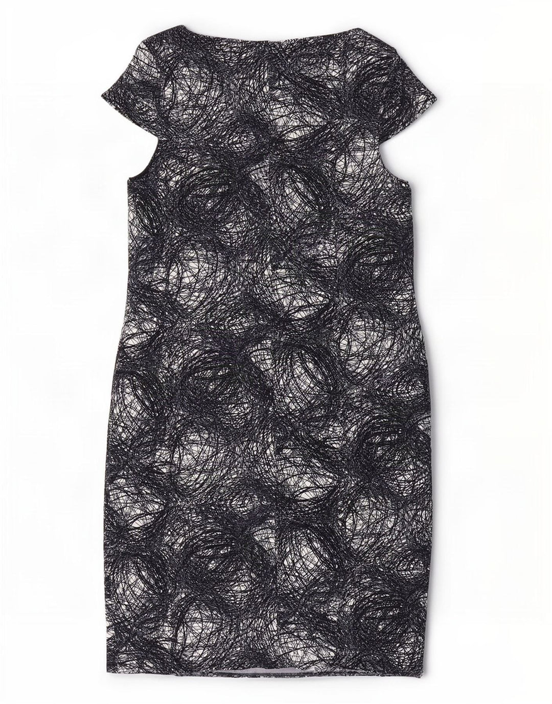 Marks & Spencer Womens Abstract Pattern Sheath Dress UK 20 2XL Black